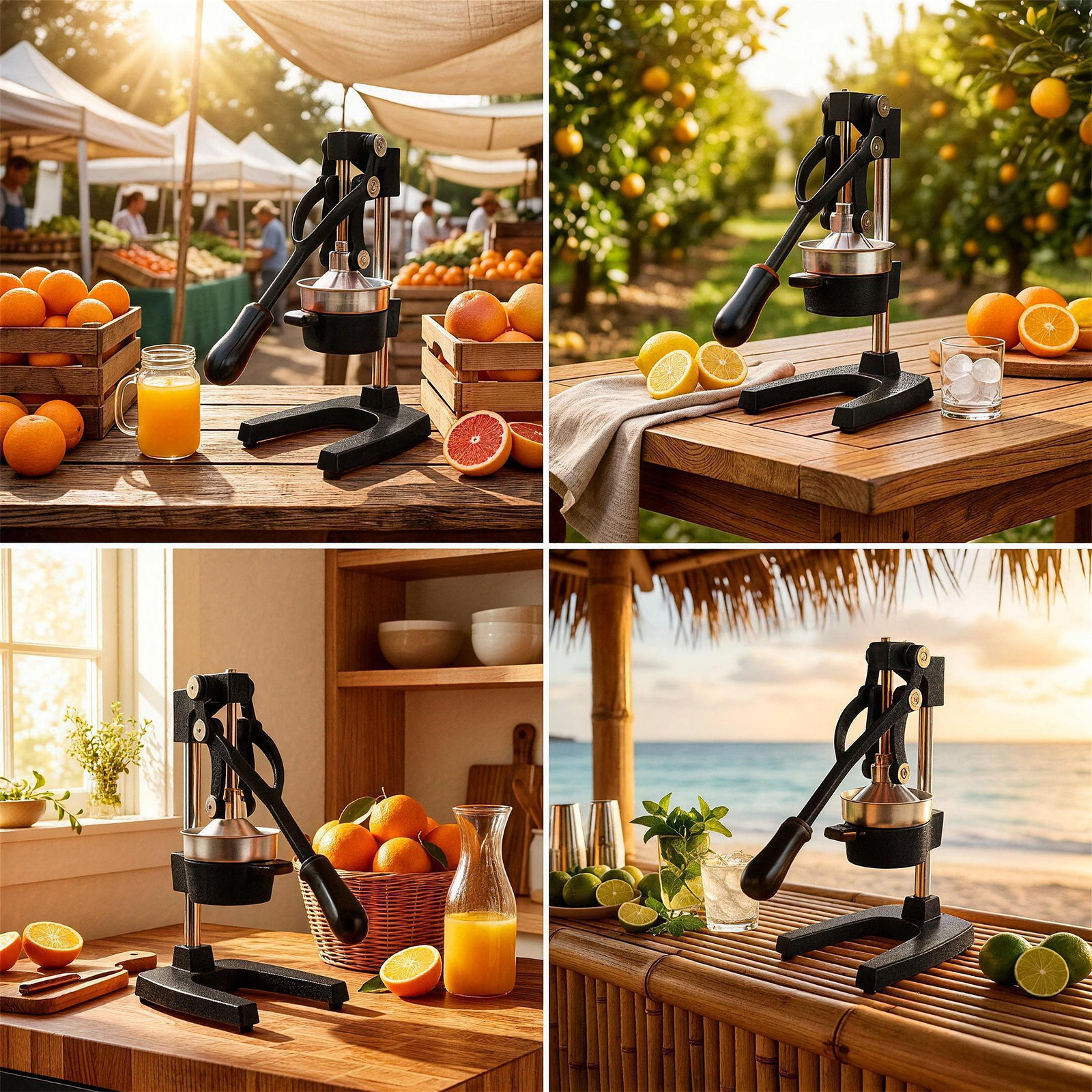 Heavy-Duty Cast Iron Orange Juicer Commercial Manual Press Citrus Squeezer