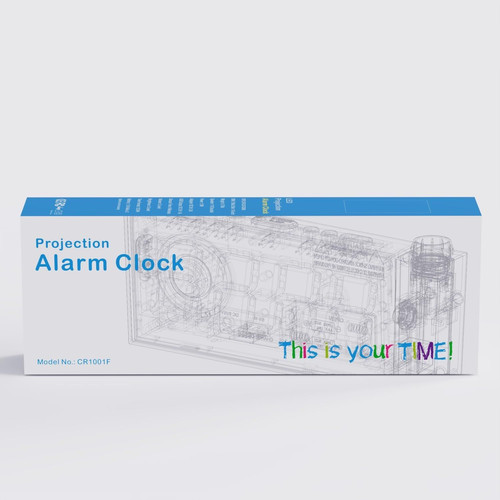 Digital Projection Alarm Clocks with Projection, Blue Digits;
