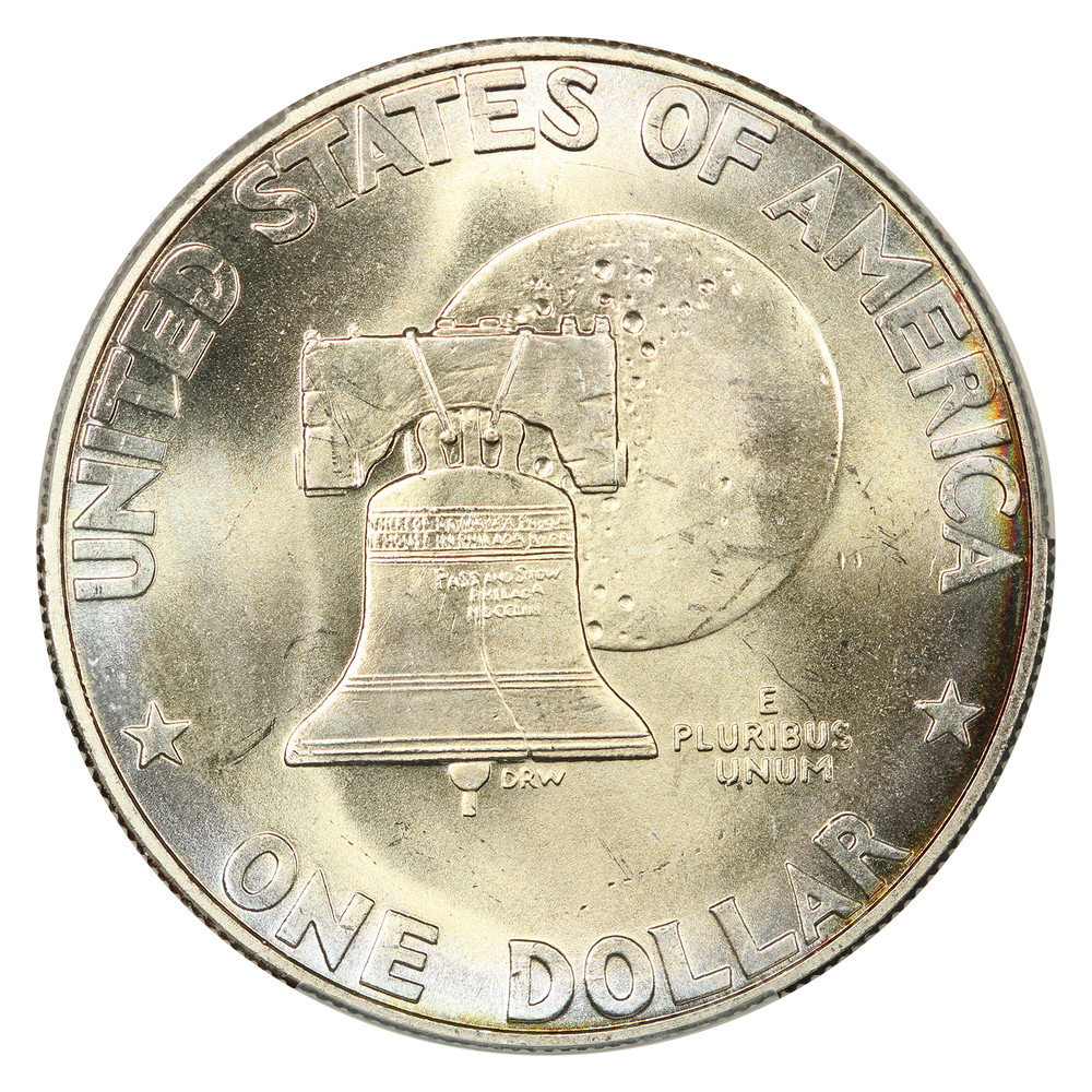 1976-S $1 Silver CACG MS65 - Ike Dollar