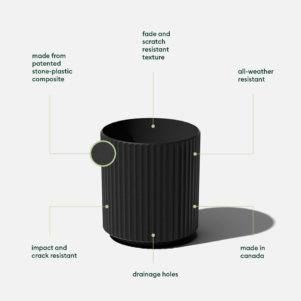 by Veradek Ripple 12' Planter Black