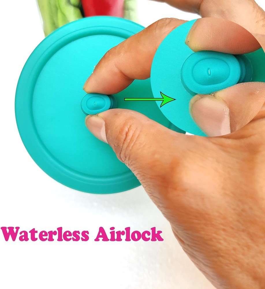 4 Pack Mason Jar Fermentation Lids - waterless Airlock Fermentation Pickle