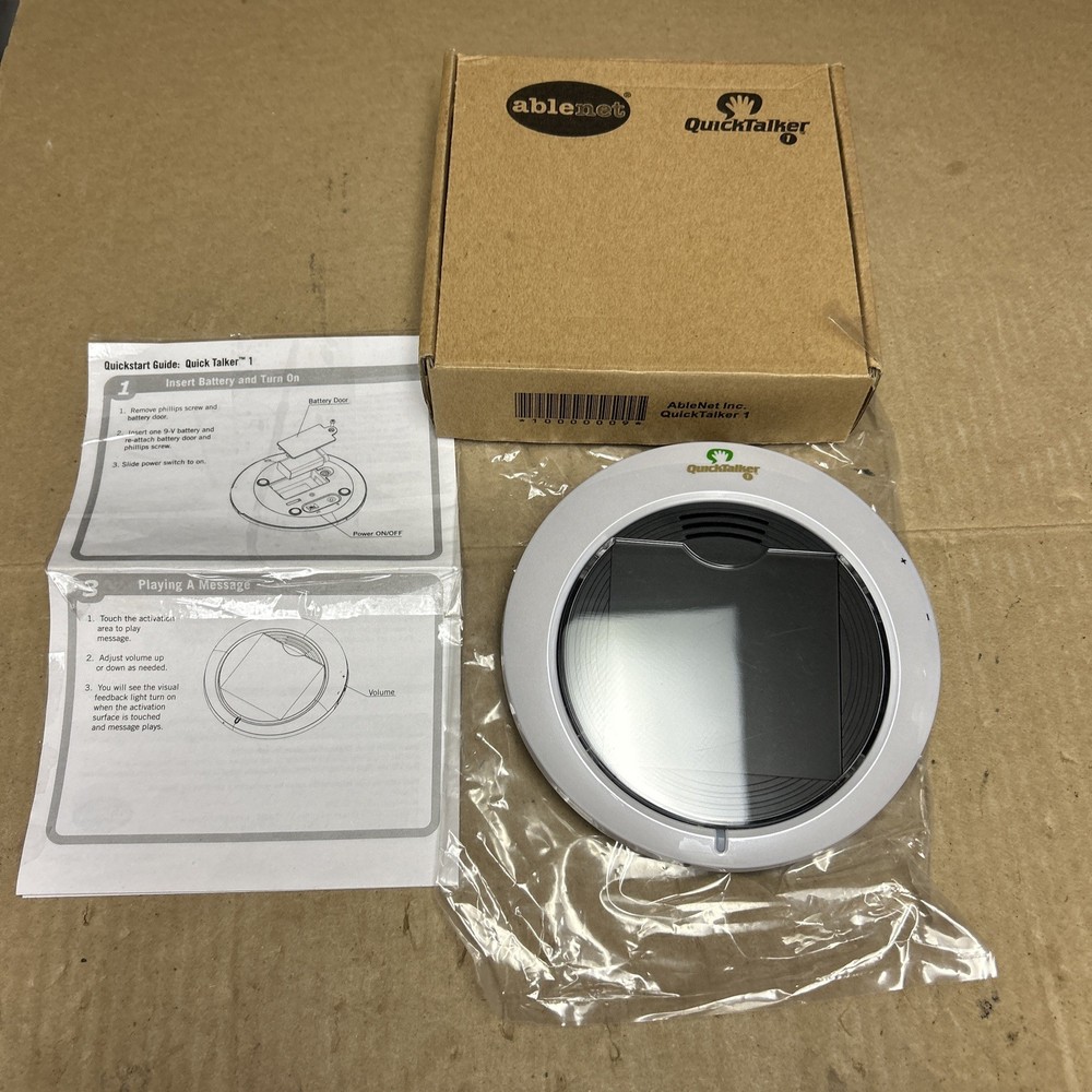 AbleNet Quick Talker Version 1 Communicator Single Message Speech Tablet Device