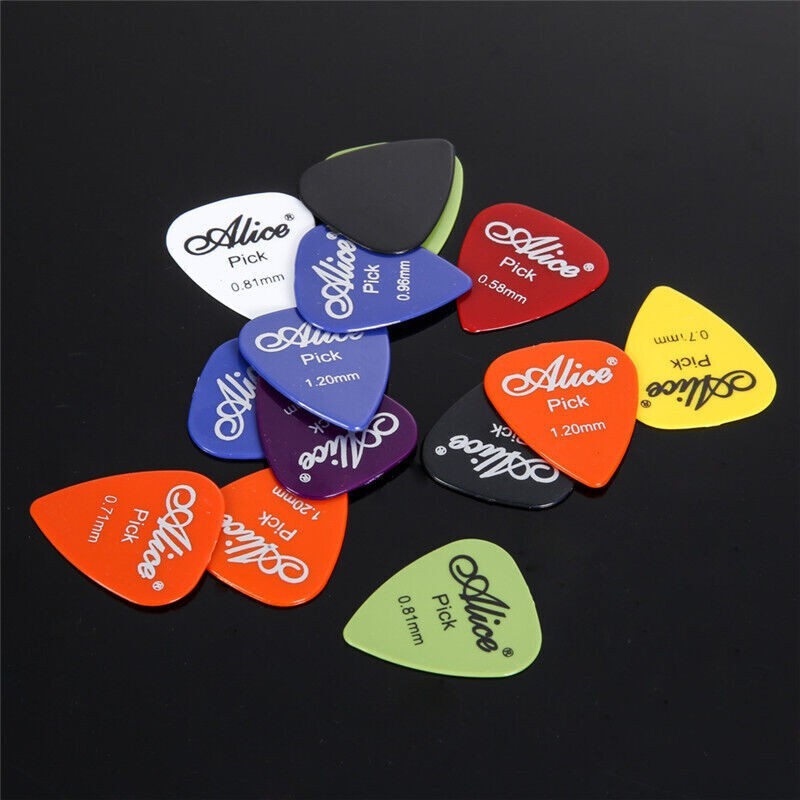 100pcs/lot Alice Assorted 0.58mm -1.50mm Anti-slip Nylon Guitar Picks Plectrums