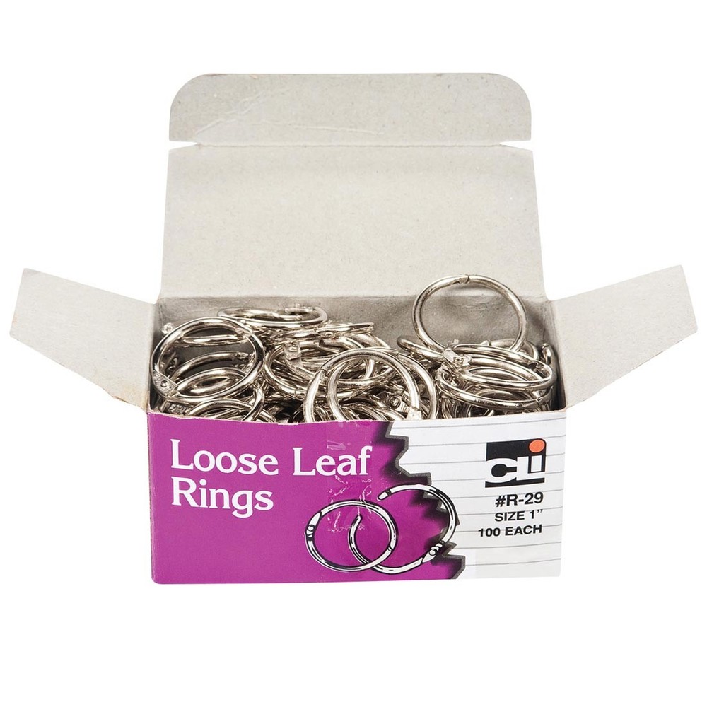 Book Rings 1" 100-Count Package