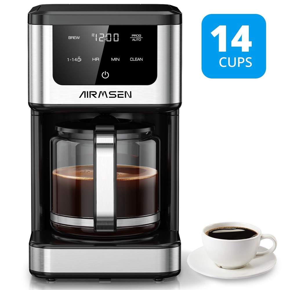 AIRMSEN HR-CM306 14-Cup Programmable Drip Coffee Maker