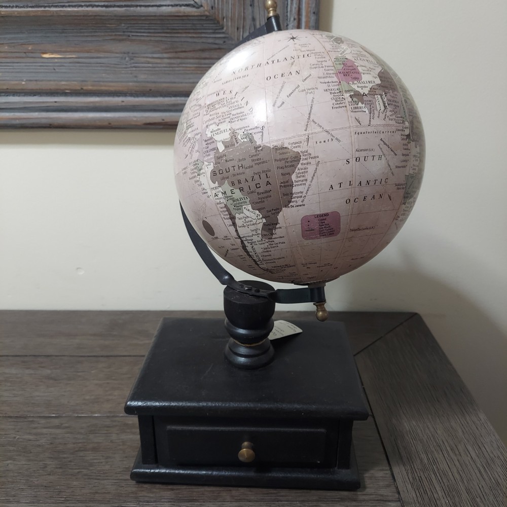 Desktop Spinning Rotating Globe With Drawer
