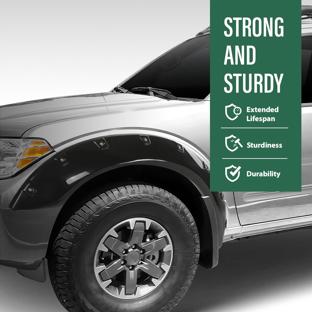 Pocket Rivet Bolt On Fender Flares Fit For 2006-2020 Nissan Frontier 5' Bed