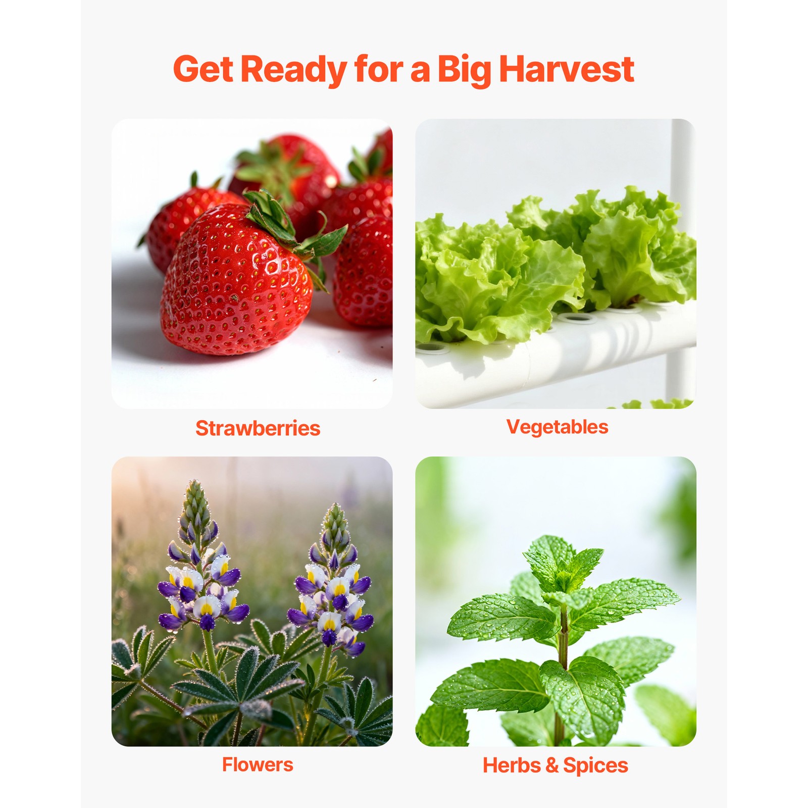 Uimoso Hydroponic System Grow Kit 3-Layers 90 Plant Sites Sunlight Blocking UPVC