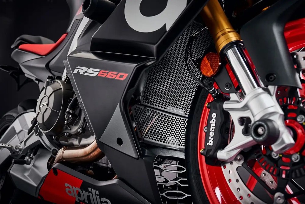 Evotech Performance Radiator and Header Guard Aprilia RS660 2021-