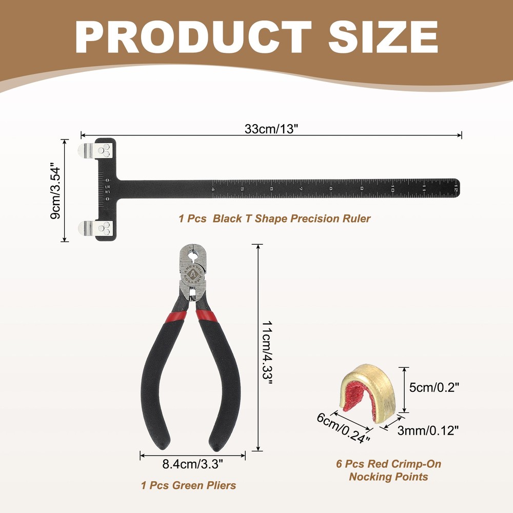 Archery Bow Square 33x9mm for Recurve Compound Bowstrings Archery Black