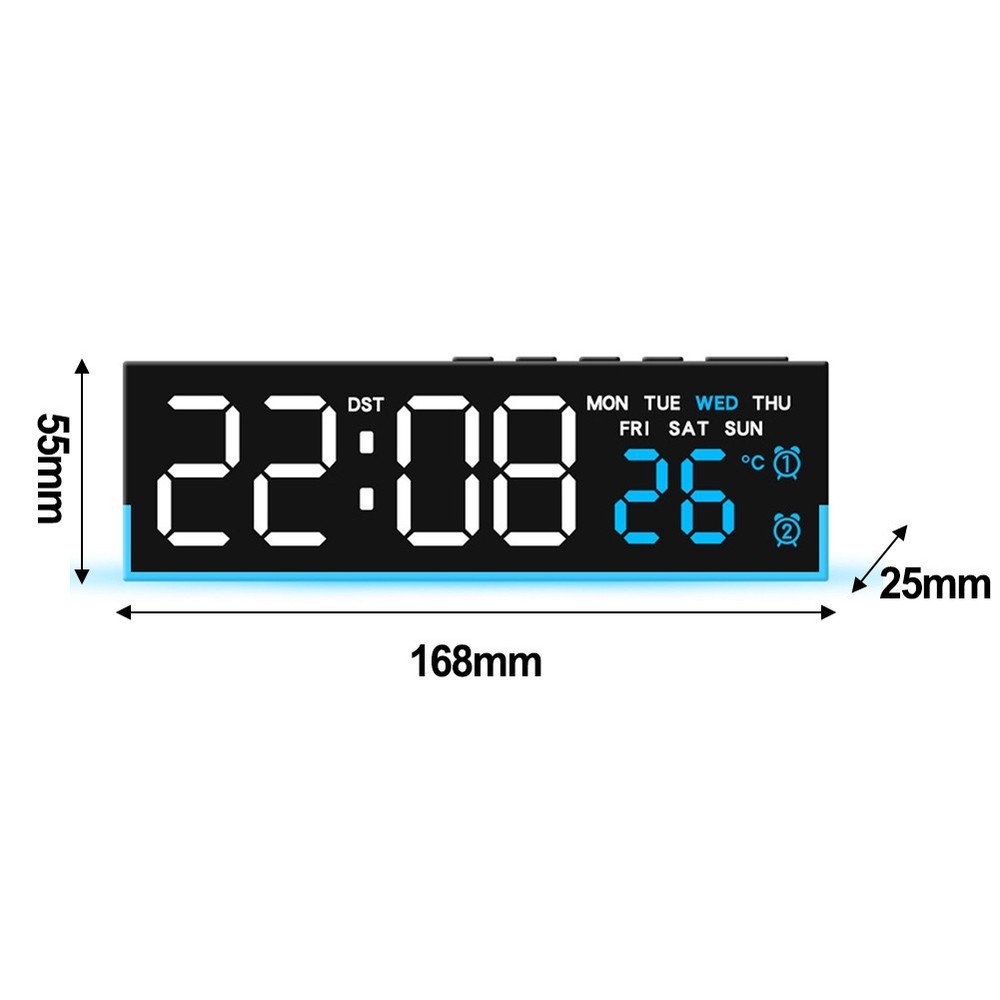 Daily Use Nighttime Alarm Clock Ambient Lighting Multi-functional Display