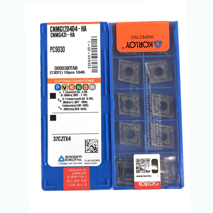 KORLOY CNMG120404-HS PC9030  Carbide Inserts CNC ✦Kd