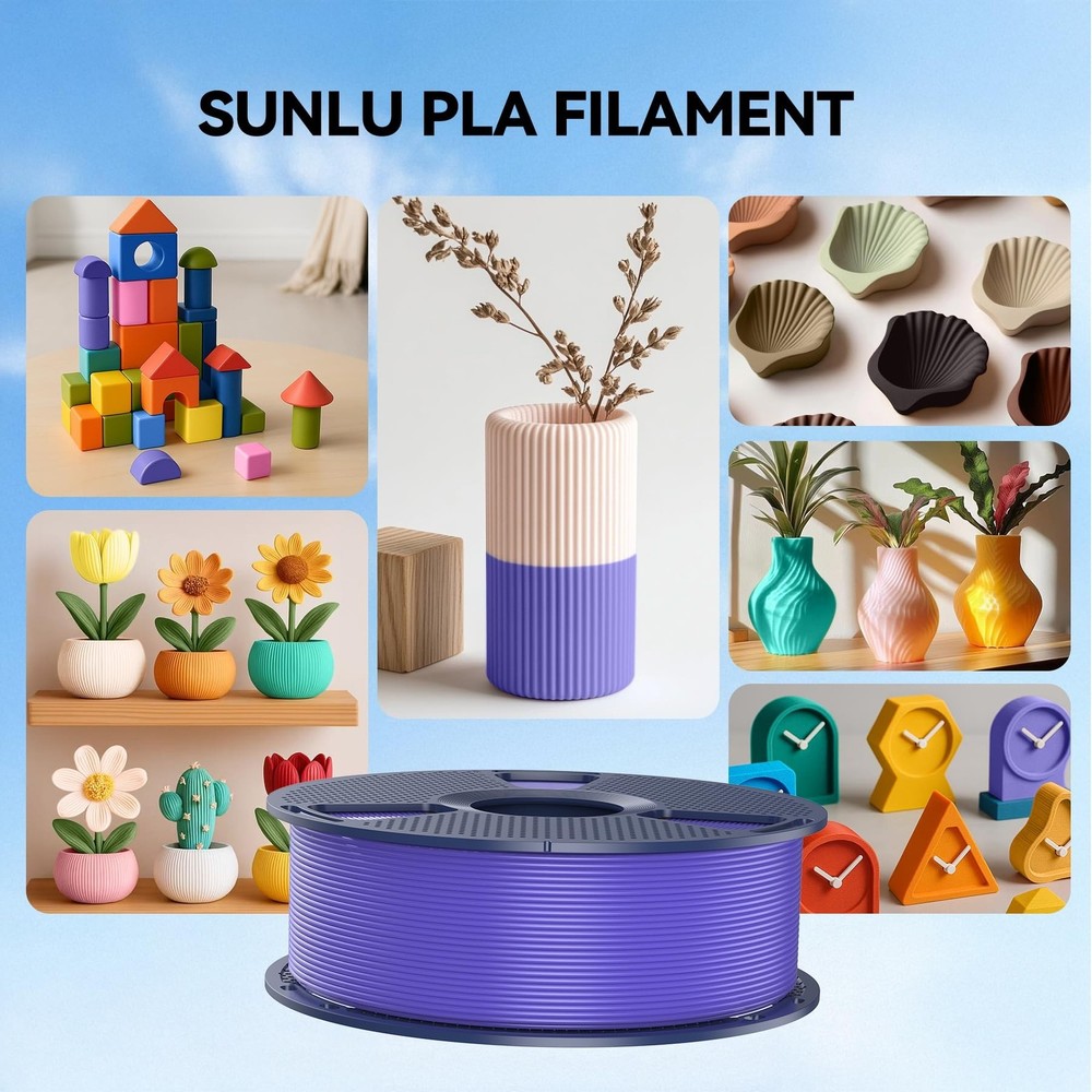 SUNLU 16 Color PLA Filament Bundle Multicolor, PLA 3D Printer Filament 1.75mm...