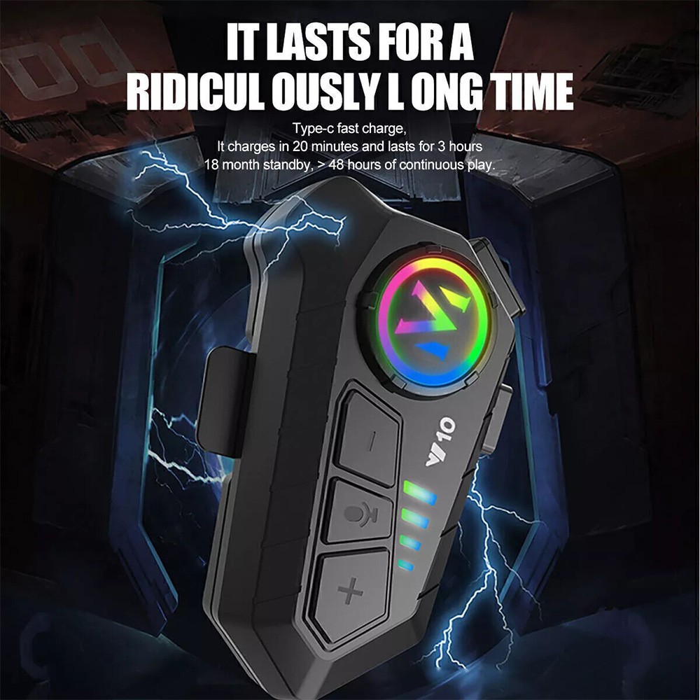 Motorcycle Helmet Headset Speaker Wireless Headphone Support bluetooth 5.3