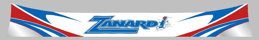 ZANARDI HELMET VISOR STICKER/STRIP - KARTING