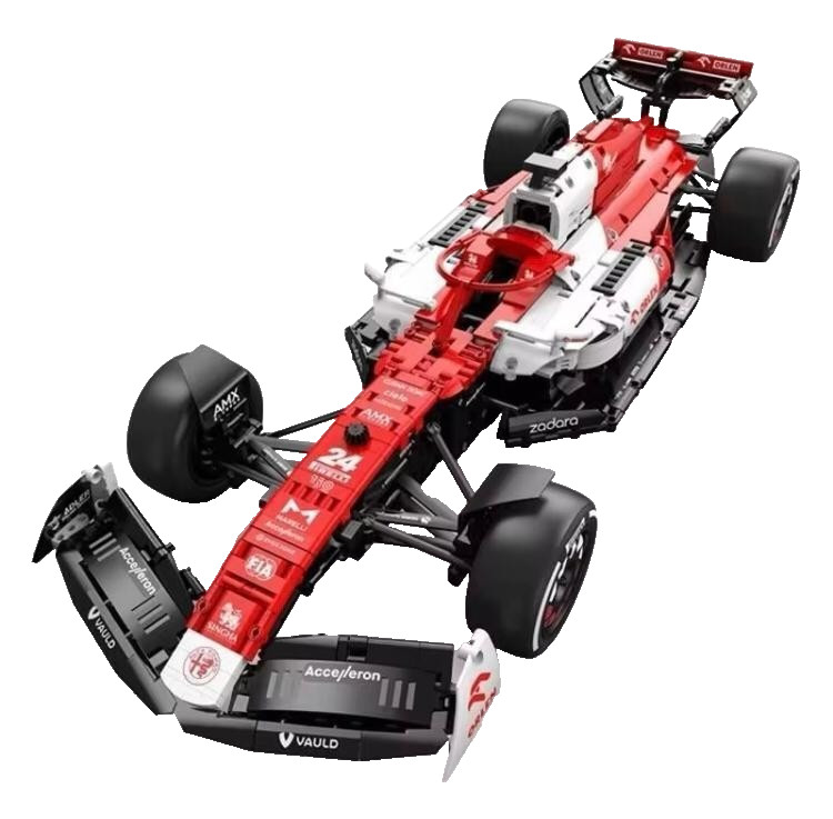 Kbox 2023 1:8 Technical Alfa Romeo C43 1700+ Pcs MOC Building Blocks Set F1 Car