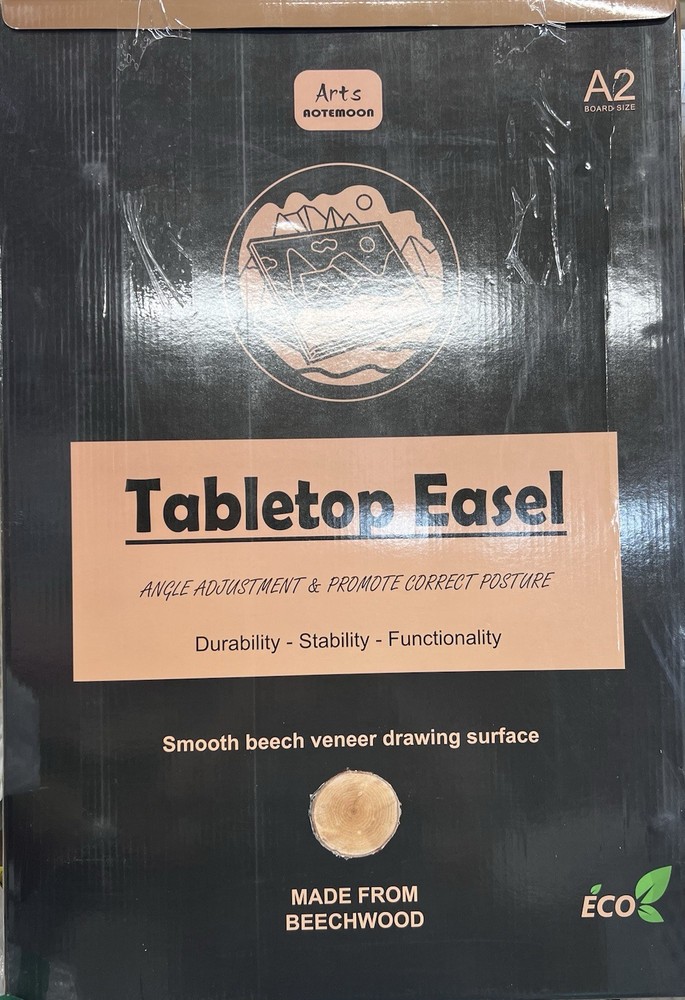 Tabletop Easel Drawing Sketch Board Adjustable Portable Drafting Beech 16.5”
