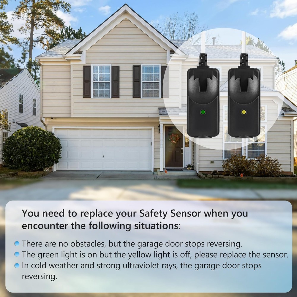41A5034 Garage Door Sensor with Sun Shield, Replacement for Liftmaster Chambe...