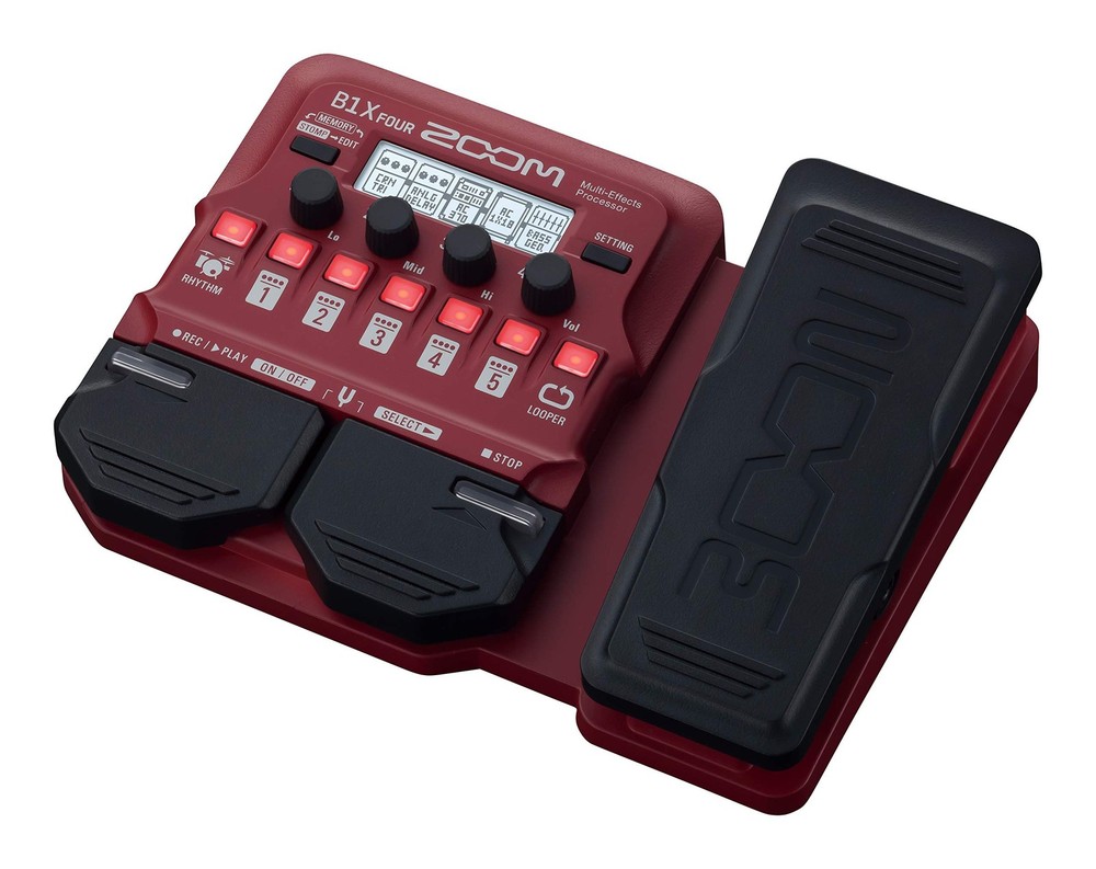 Zoom B1X FOUR Bass Multi-Effects Processor with Expression Pedal, 70+...