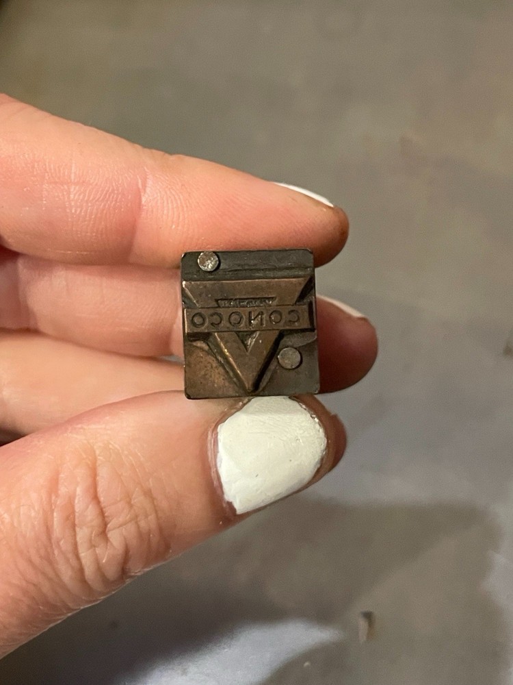 Conoco Logo Vintage Letterpress Printer's Block