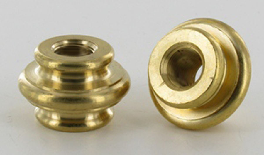 3/4" Unfinished turned solid brass neck slips 1/8 IPS