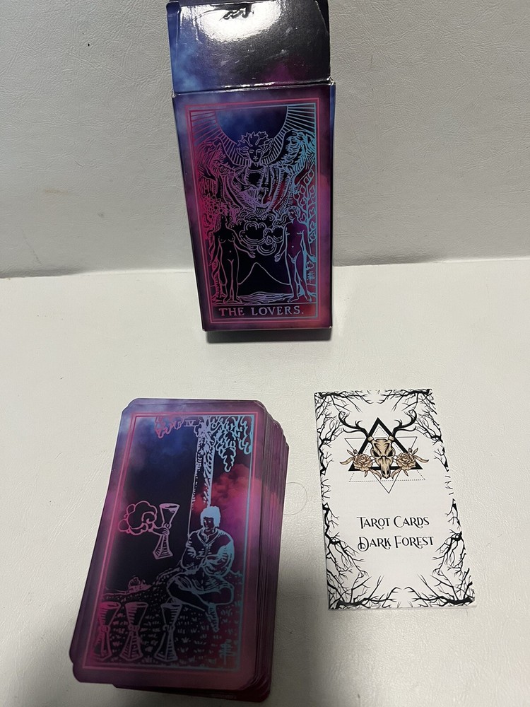 Neon Tarot Decks Set Fortune Telling  Dark Forest