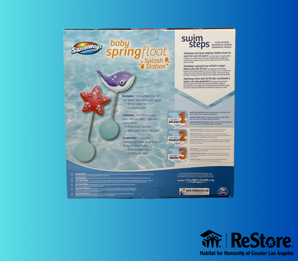 SwimWays Baby Spring Float Splash Station with Sun Canopy