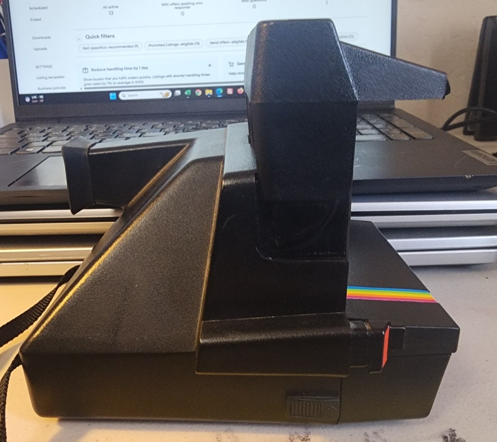 Vintage Polaroid One Step Flash 600 Camera "RAINBOW STRIPE"