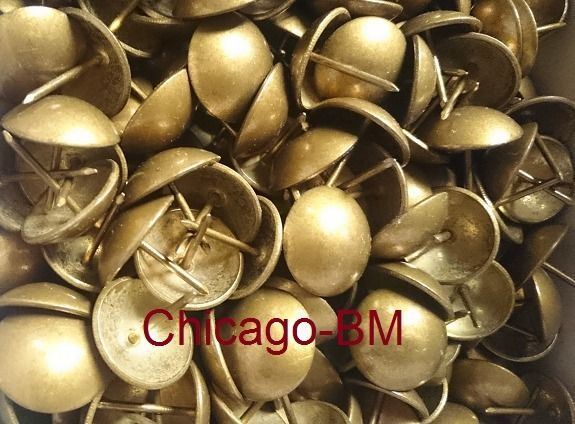 1"Dia 5/8" L FRENCH NATURAL Nails Decorative Upholstery Tacks 25- 50-100-250.USA