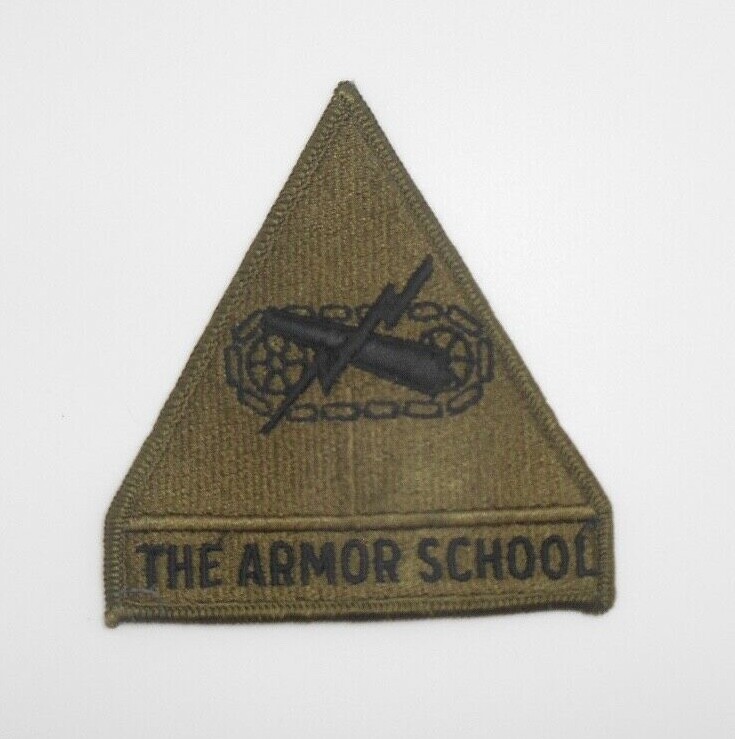 Unissued USGI THE ARMOR SCHOOL Patch Subdued Merrowed Edge