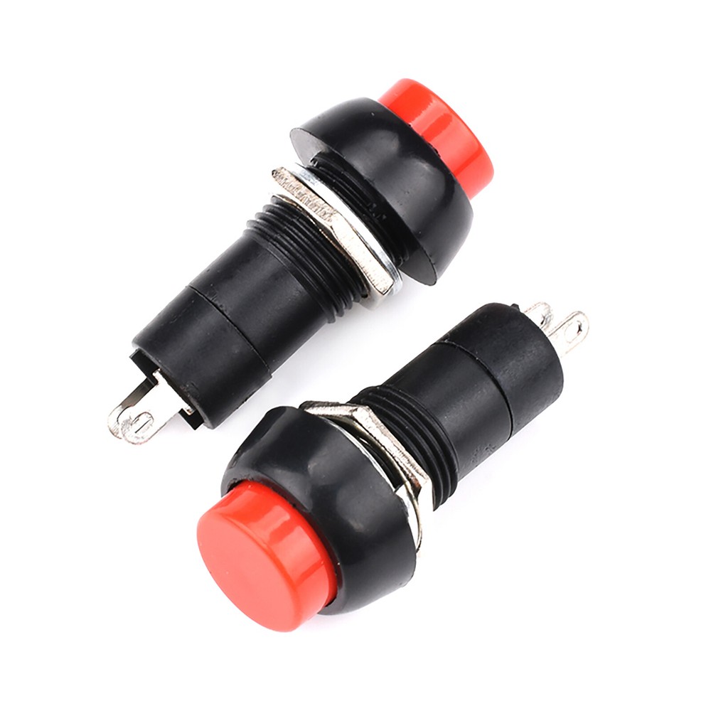 Latching or Momentary Round Push Button Switch with Cable 12mm SPST 250V 11A
