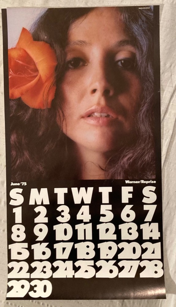 Maria Muldaur 1975 Calendar Page Mini Poster
