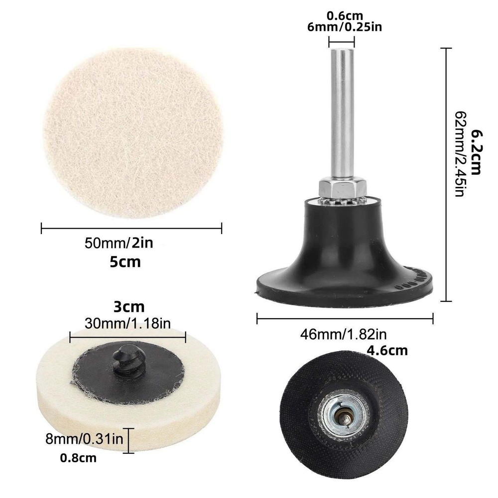 30pcs Disc Polishing Buffing Pads Sanding Wheels Holder Quick Disc Replacement