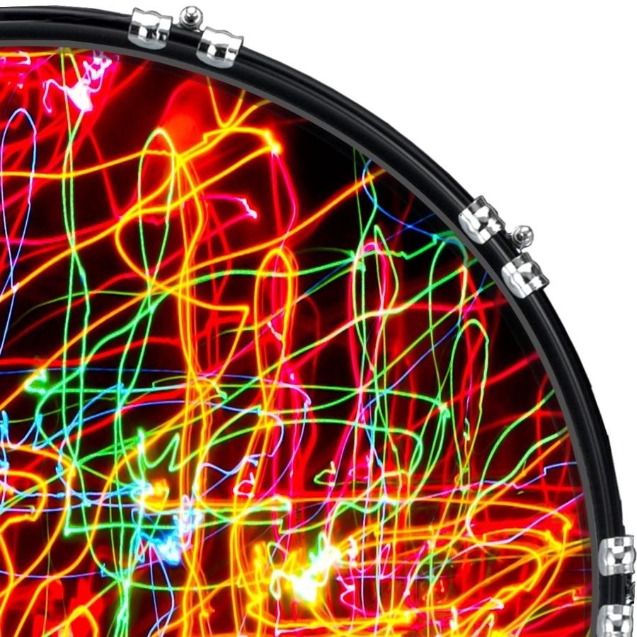 Aquarian 22" Kick Bass Drum Head Graphical Image Front Skin Interference 5