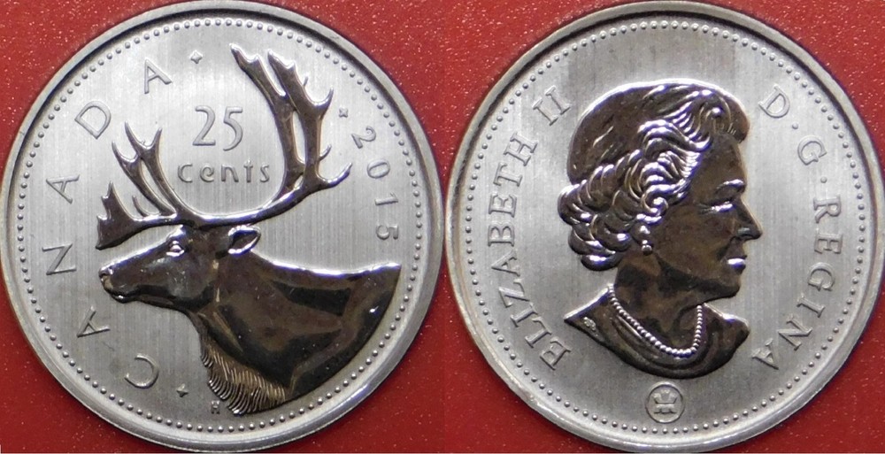 Specimen 2015 Canada 25 Cents From Mint's Set