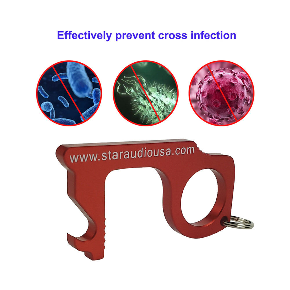 8PCS Contactless Keychain No Touch Hand Tool Anti-Microbial Keychain