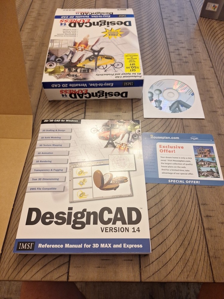 Vintage DesignCAD Express Version 14 Express. PC (Open Box)