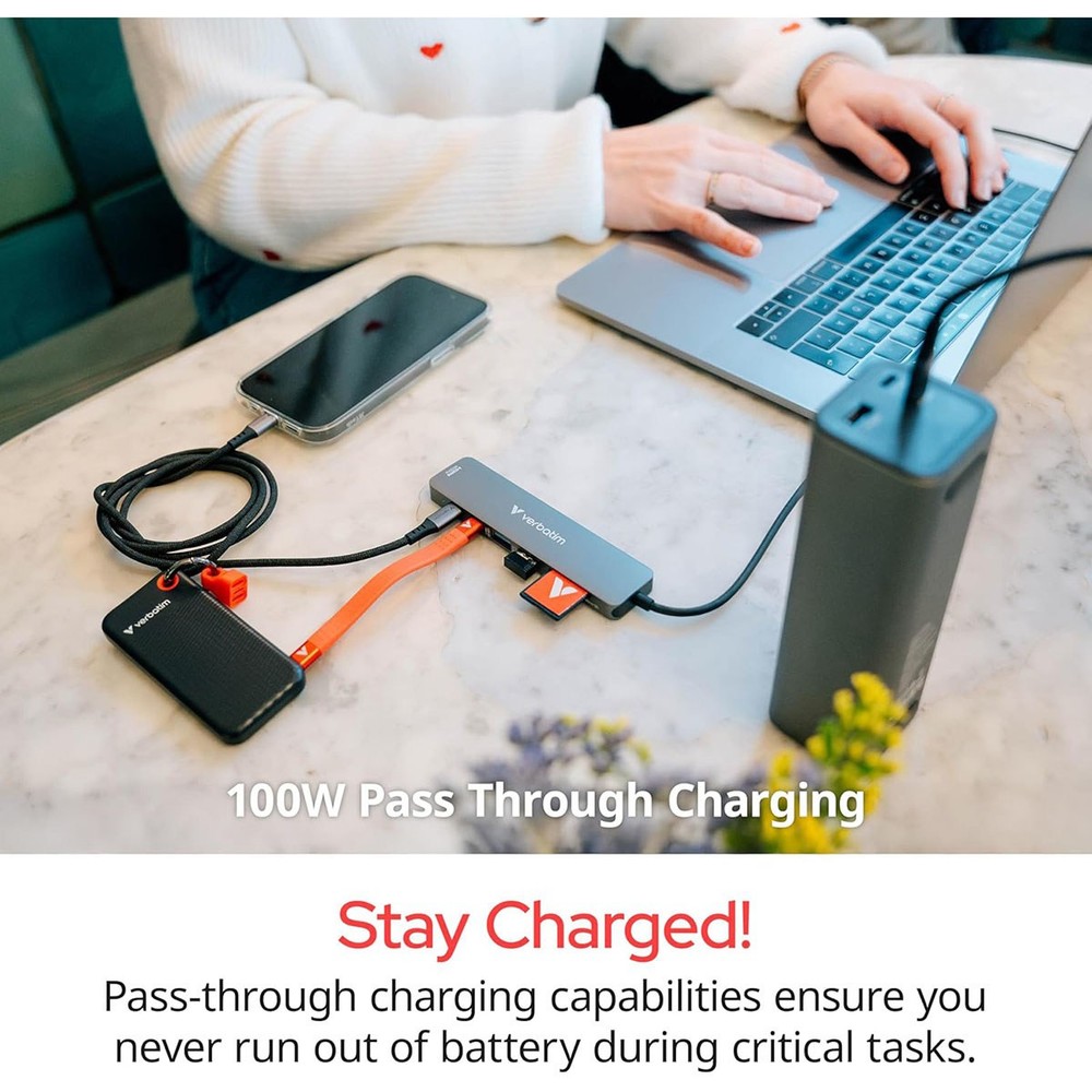 Verbatim Essentials 100W 7-Port USB-C Multiport Hub