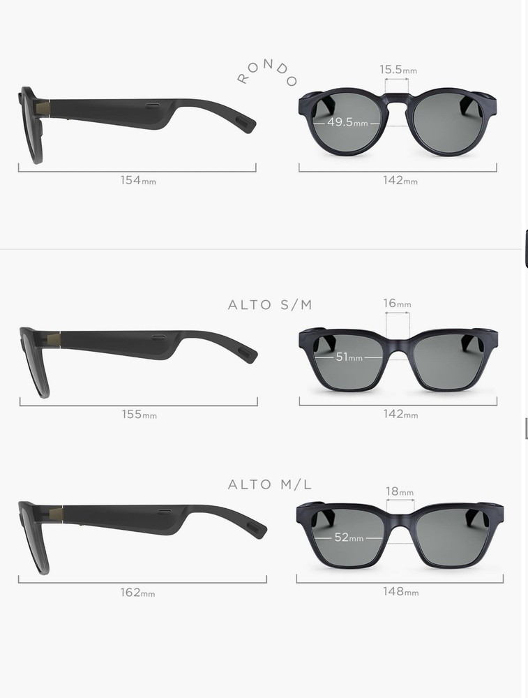 Bose Frames Alto Audio Sunglasses with Bluetooth Connectivity - M/L Black