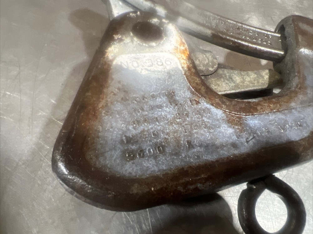 CRESCENT TOOL 386 CABLE WIRE GRIP PULLER 12,500 LBS CAP Used Surplus