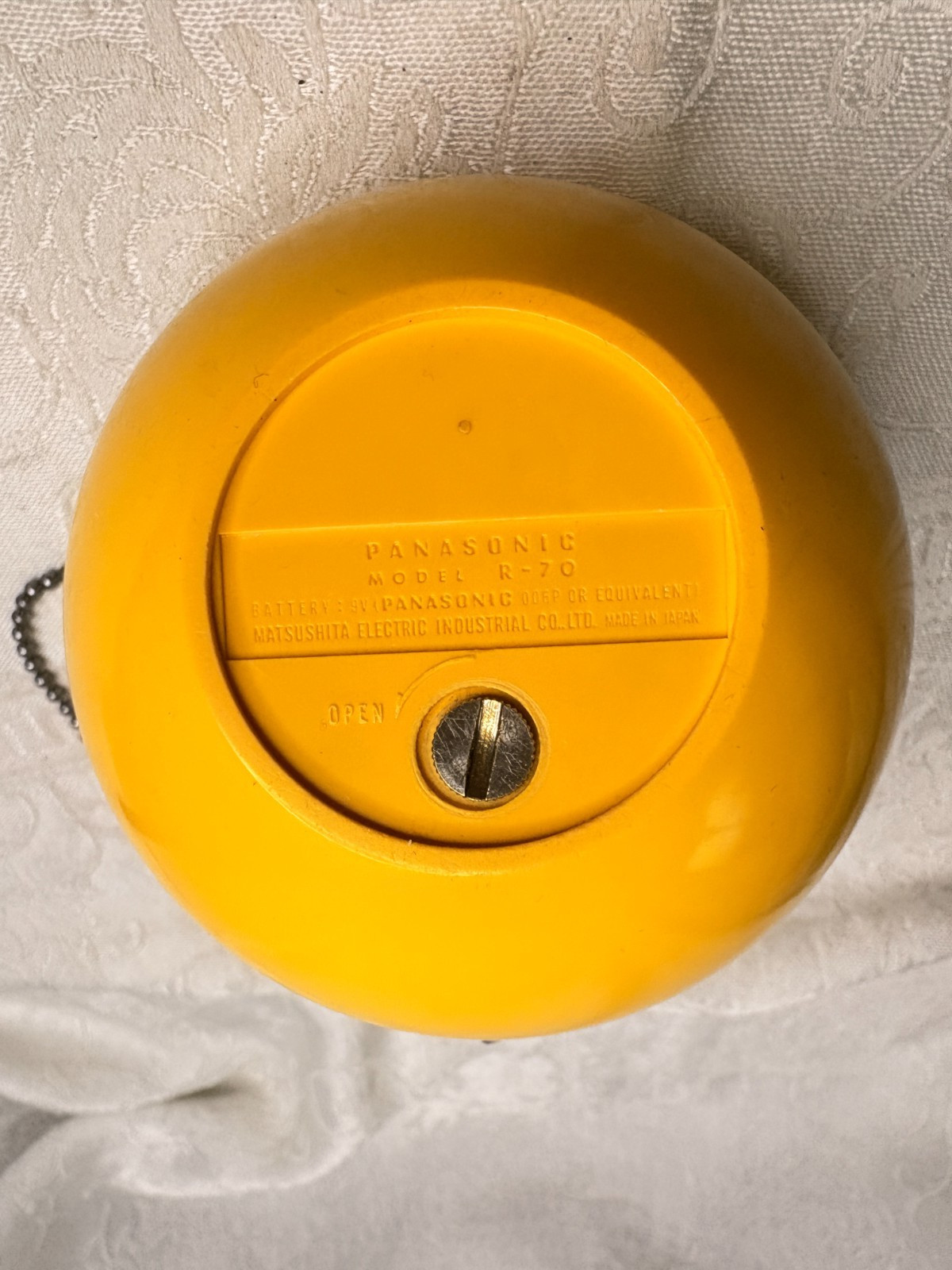 Panasonic Panapet Ball AM Radio Transistor Yellow R-70 Space Age Working Vintage