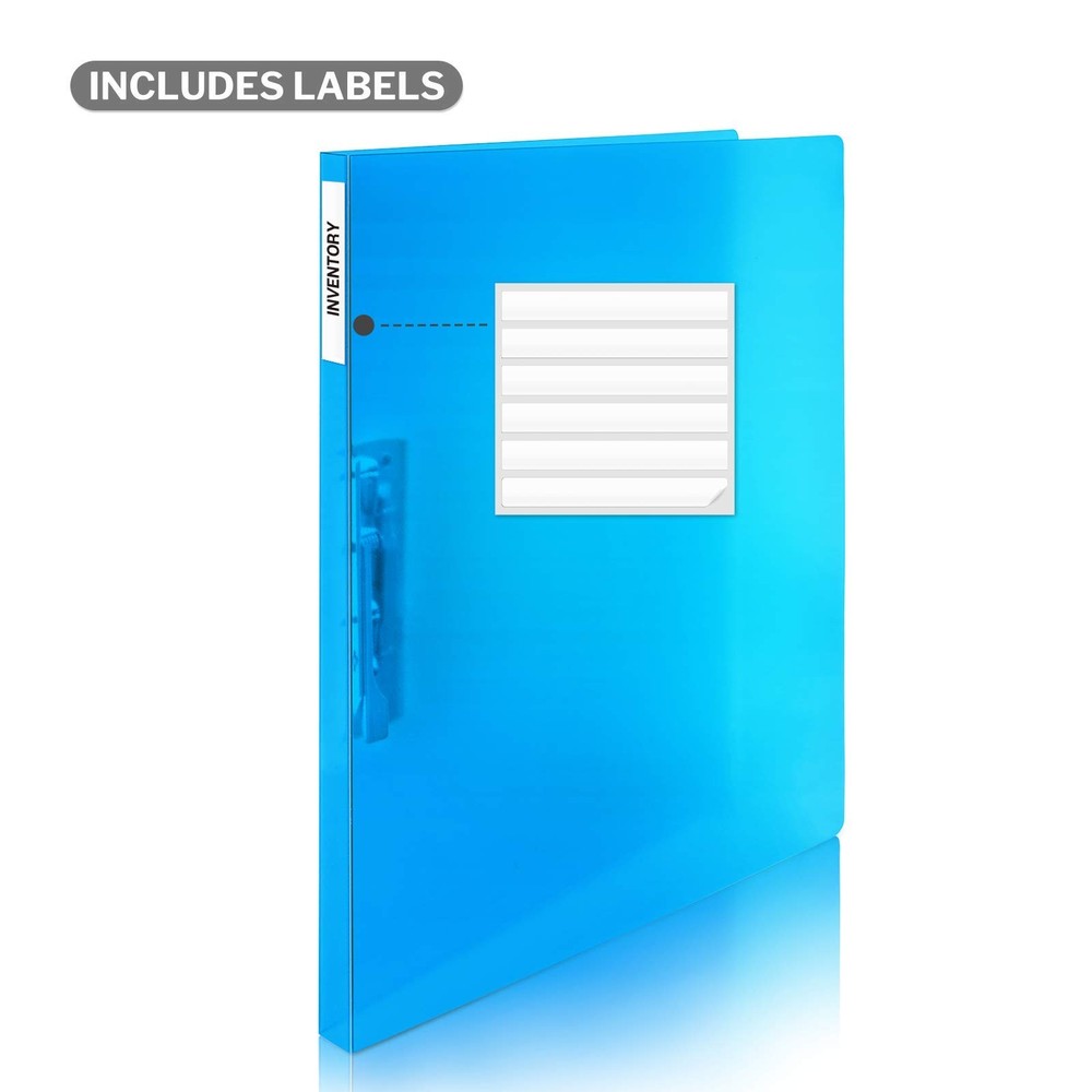 CRANBURY Punchless Clamp Binder (4-Pack, Assorted Colors), Ringless Binder Ho...
