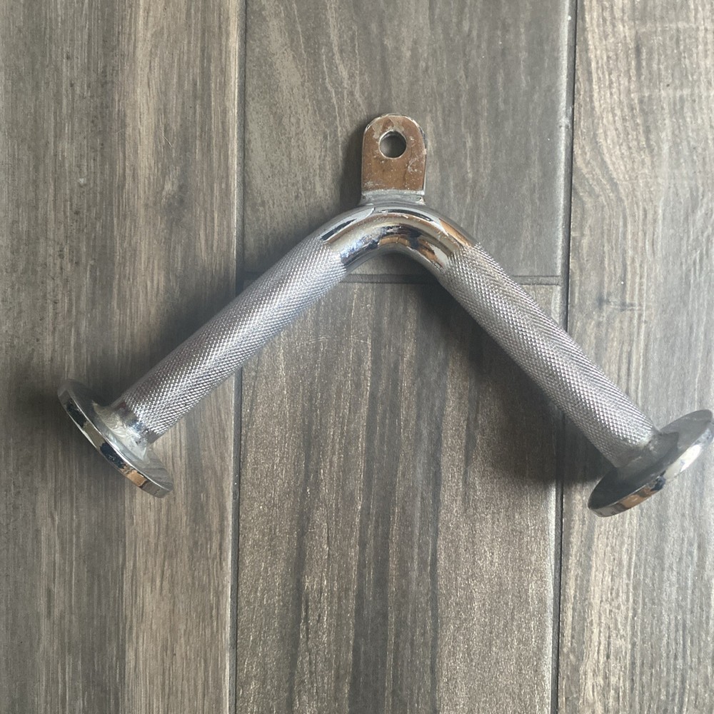 Tricep Press Down Cable Machine Attachment V-Shaped Bar LAT Pull Down