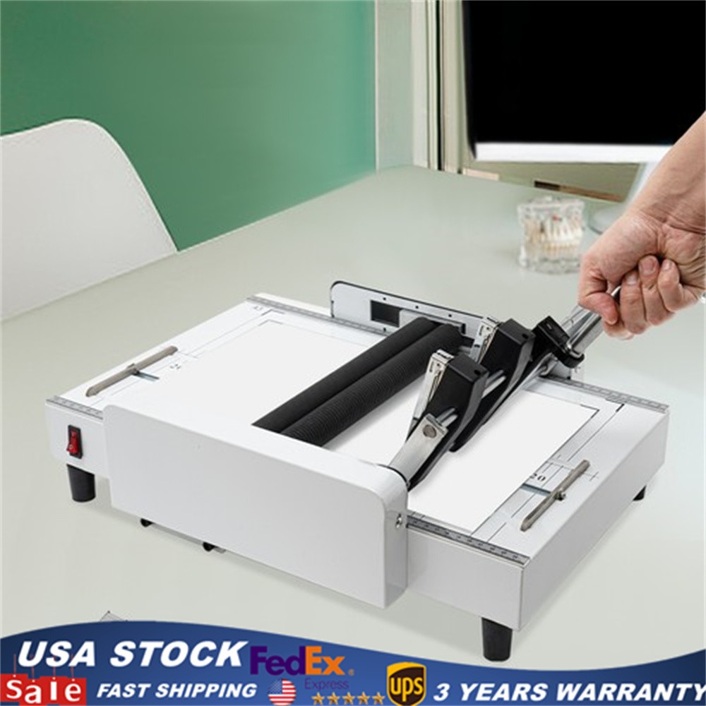 A3 Booklet Folding Binding Machine 60W Paper Stapling Making Book Stapler Office