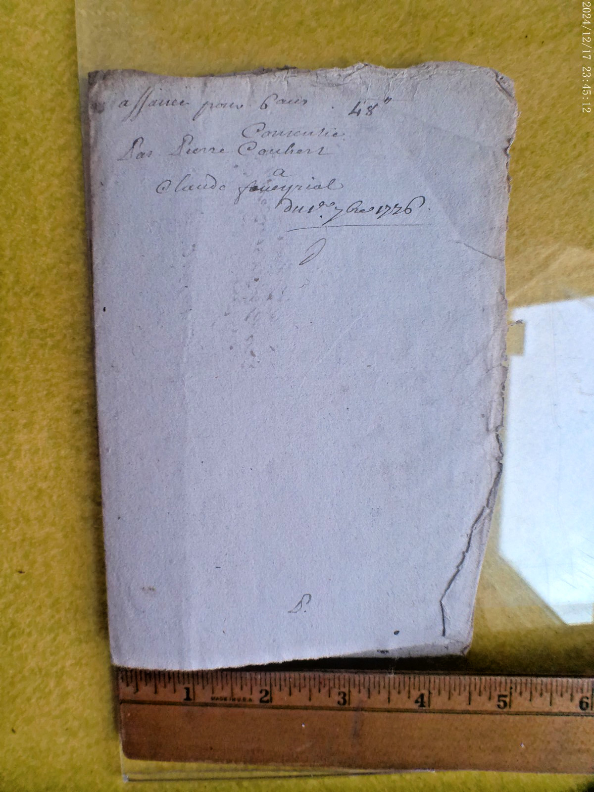 LOT OF TWO OLD DOCUMENTS from 1700s