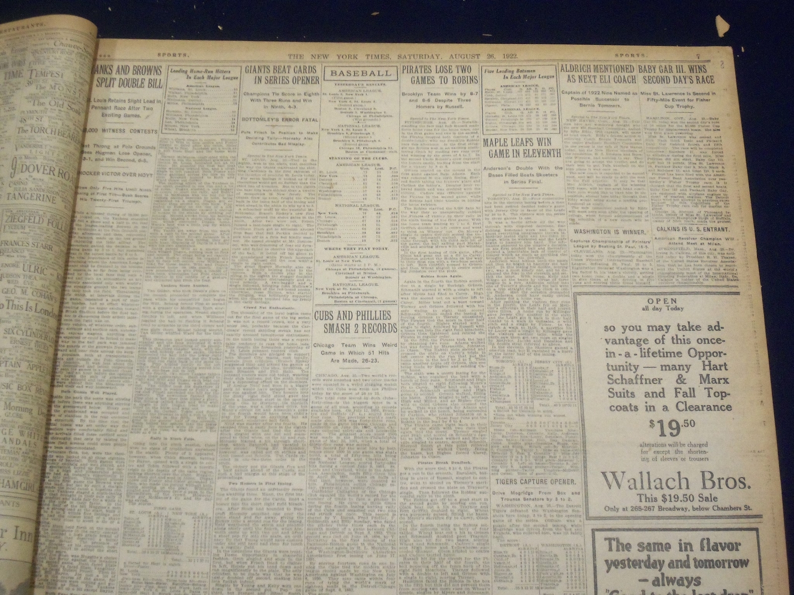 1922 AUGUST 26 NEW YORK TIMES - MOVIE ACTOR SLAIN BY DIRECTOR - NT 8383