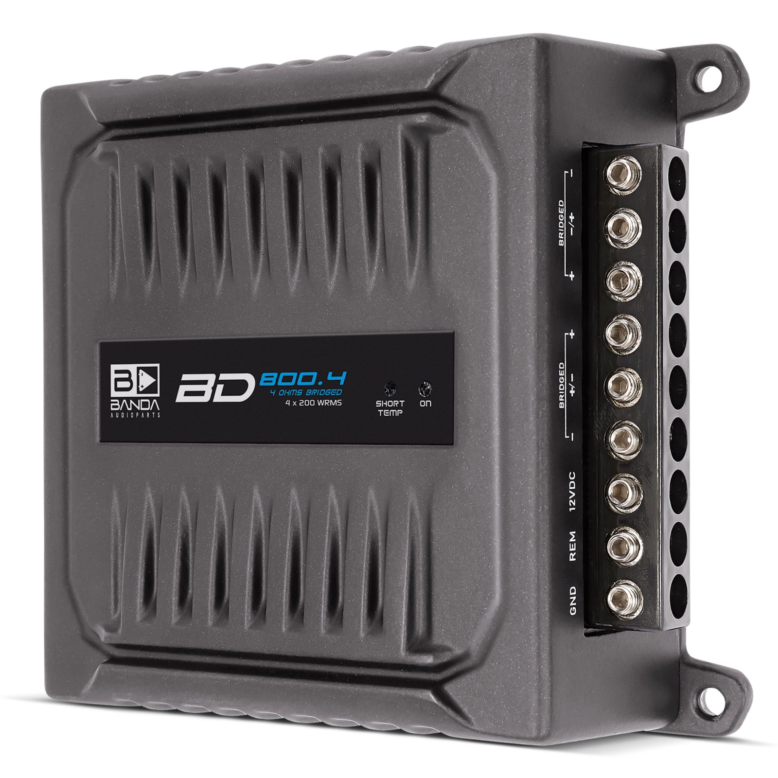 Banda 800 Watt 2-Ohm 4-Ch Pocket Series Compact Brazilian Amplifier BD-800.4-2