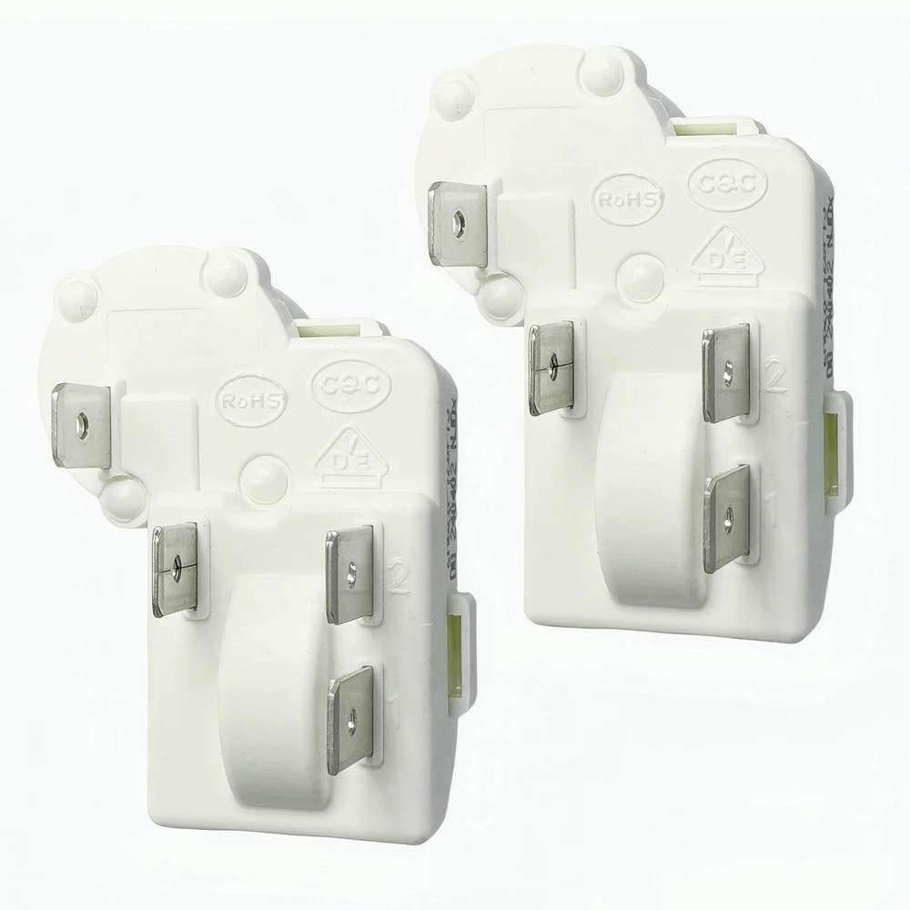 2 Pack Refrigerator Freezer Compressor PTC Starter Relay, 4 Pins Over Load...