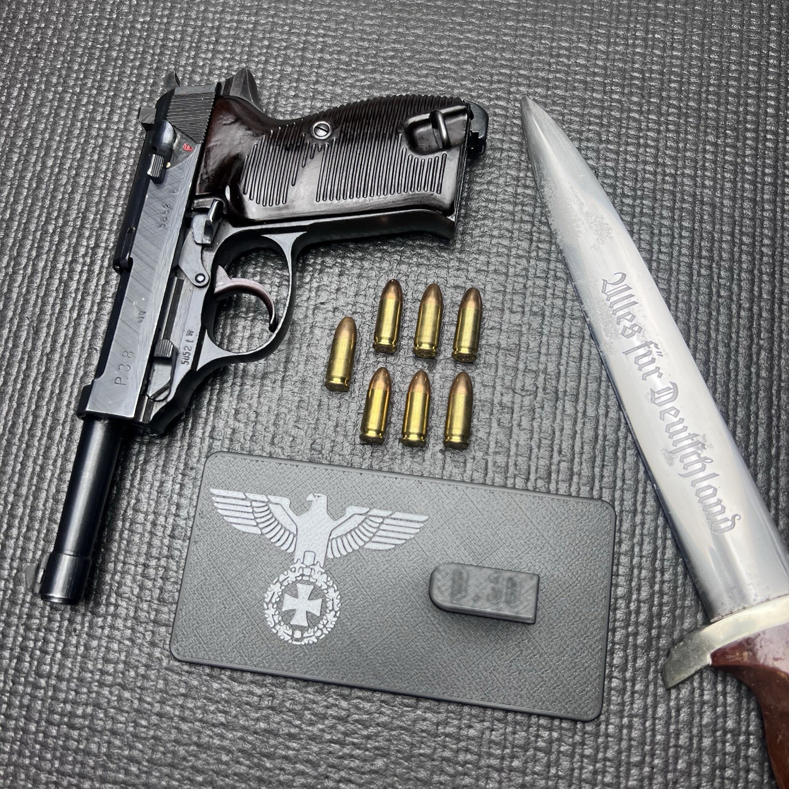 Walther P38 Pistol Display Stand Handgun Maintenance Holder WW2 German