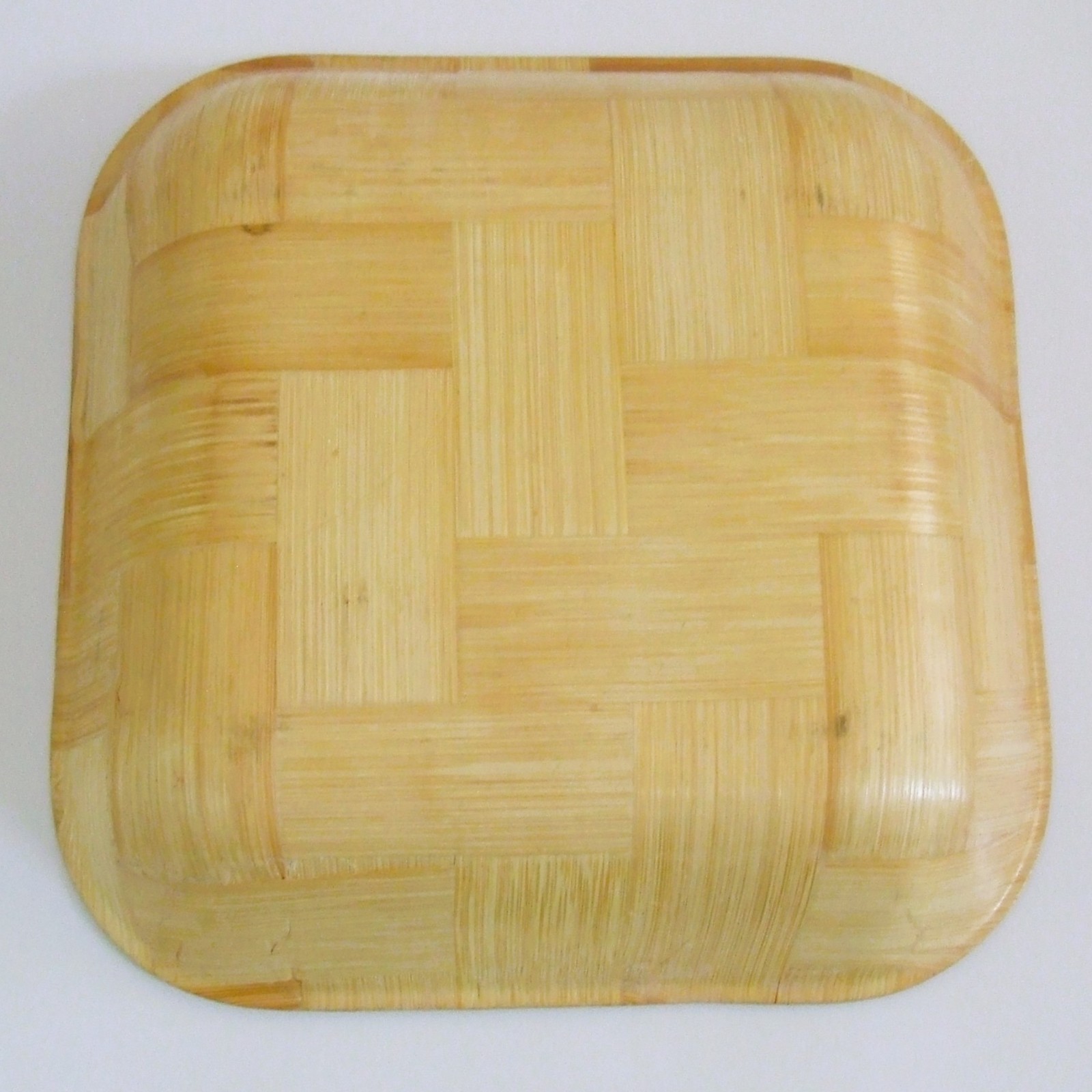 Carrib Novelty Florida State Map Square 11" Bamboo Bowl Retro Inspired Souvenir